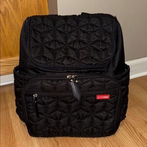 Skip Hop Quilted Black Backpack